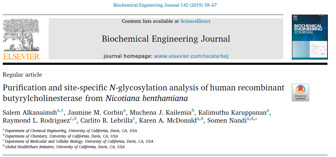 Purification of recombinant BChE from Nicotiana benthamiana with Hupresin®